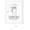HomeRoots Correct Way to Hang Toilet Paper White Framed Print Bathroom Wall Art - 3 of 3