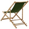 vidaXL Adjustable and Foldable Deck Chair - Bamboo and Polyester Canvas, Green - Ideal for Beach, Garden, or Campsite - 4 of 4