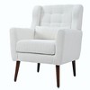 Runesay Chenille Accent Chairs with Pillow, Solid Wood Leg - 2 of 4