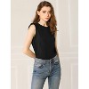 Allegra K Women's Ruffle Trim Casual Office Sleeveless Cotton Tank Top - 3 of 4