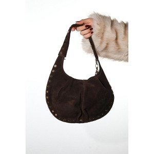 ANTINO - Cognac Suede Leather Shoulder Bag (Women) | Forever & Always Shoes - 1 of 4