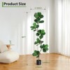 Jojoka Artificial Fiddle Leaf Fig Tree with Planter, Adjustable Faux Plant for Living Room Bedroom Office Home Decor - 2 of 4