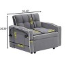 NicBex Modern Pull Out Sofa Bed Velvet Convertible Sofa with Adjustable Back, USB Port and Swivel Phone Stand for Indoor - 2 of 4