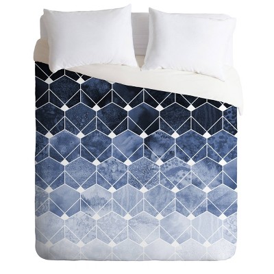 Twin/Twin XL Elisabeth Fredriksson Hexagons And Diamonds Comforter Set Blue - Deny Designs