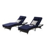 Okak Outdoor Reclining Lounge Chairs Set of 2,Outdoor Wicker Long Chaise Lounge for Patio,Beach,Yard - 4 of 4