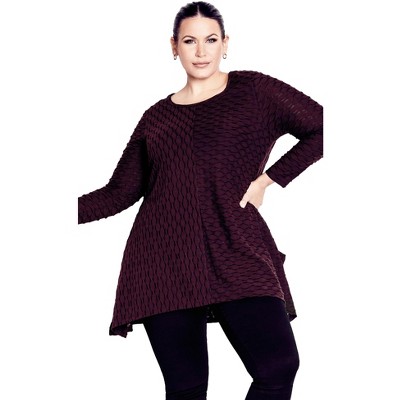 Avenue Women's Plus Size Tiarne Textured Tunic