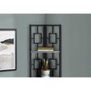 Sapphtopaz Modern 4-Tier Corner Bookshelf with Wood Shelves Space-Saving Book Shelf with Metal Frame Corner Shelf for Living Room - 4 of 4