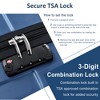 Lyngins Expandable 28 Inch ABS Hard Shell Luggage, Checked Suitcase/Away Luggage, TSA Approved 3-Dial Lock, Quiet Double Universal Wheels - 3 of 4