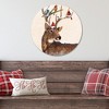 Merry Christmas Wreath Circular Wood Dècor - 2 of 2
