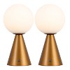 JONATHAN Y Macie Modern Minimalist Globe Rechargeable/Cordless Dimmable Integrated LED Table Lamp with Touch Sensor (Set of 2) - 2 of 4