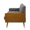 GDFStudio Aidan Mid Century Modern 72.25" Tufted Upholstered 3 Seater Sofa - 4 of 4