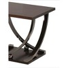 NicBex Vintage Square Dark Brown Coffee Table with Creative Storage Base,Birch Veneer Finish Side Table,Center Table for Living Room - 3 of 4