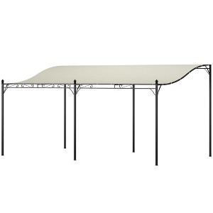 Outsunny Outdoor Pergola Canopy, Metal Patio Canopy with Drainage Holes for Backyard, Garden, Porch - 1 of 4