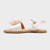 Kids' Teresa Satin Rosette Ankle Strap Sandals - Cat & Jack™ Ivory - 2 of 4