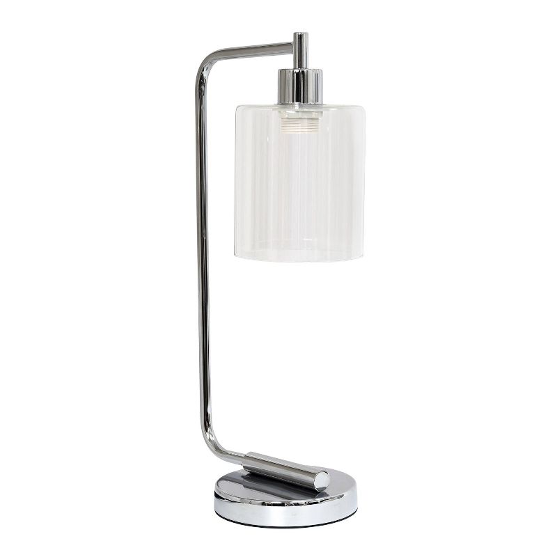 Modern Iron Desk Lamp with Glass Shade - Lalia Home, 6 of 7