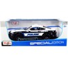 2015 Ford Mustang GT 5.0 Police Car Black and White with Blue Stripes 1/18 Diecast Model Car by Maisto - 2 of 3