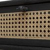 Uttermost Coast Side Table-Black Wood with Rattan Drawer & Matte Black Hardware Accents - 2 of 2