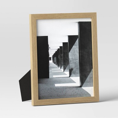 8" x 10" Thin Grain Frame Wood - Threshold™: Modern Style MDF Photo Holder, FSC Certified, Tabletop Display