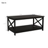 GlasFlength Modern Oxford small Decorative Storage Cabinets with Scratch-Resistant Finish and X-Leg Design, Black, 15.75"*15.75"*24 - 2 of 4