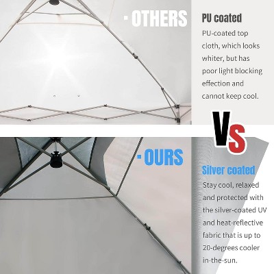 10x10 Recreational Centerlok Canopy - Sto 'N Go, Silver Coated, 150D - RM100H White