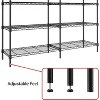 Acekool 5-Tier Heavy Duty Wire Shelving Unit, Adjustable Metal Storage Rack with Floor Levelers, 59" W x 14" D x 59" H, Black - 3 of 4