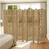 Wooakway Rustic Folding Wood Room Divider Vintage Freestand Privacy Screen for Room Seperation Living Room Bedroom Office Room - 3 of 4