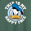 Women's - Disney - This Is My Happy Face Lightweight French Terry Wide Neck Long Sleeve Shirt - 2 of 4