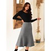 INSPIRE CHIC Women's Elastic High Waist A-Line Ribbed Knit Sweater Skirt - 2 of 4