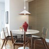 LLHZSY 15" Modern Industiral Dome Pendant Chandelier for Kitchen Island- Black/ White - 2 of 4