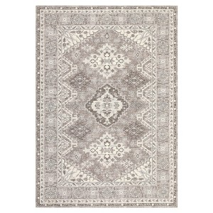 Washable Vintage Chenille Floral Print Farmhouse Area Rugs for Home Office - 1 of 4