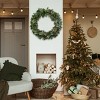 36" Prelit Battery Operated LED Glistening Pine Artificial Wreath White Lights - National Tree Company - image 2 of 4