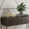 HomeRoots 10" Gold Cast Iron Love Tabletop Sign - 2 of 4