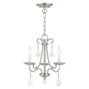 Livex Lighting Daphne 3 - Light Chandelier in  Brushed Nickel - 1 of 4