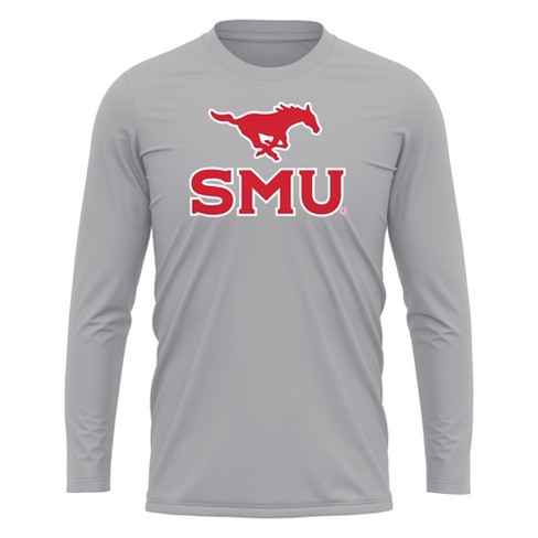 Southern Methodist University Adult Sport Long Sleeve Shirt Primary Logo, Athletic Heather - image 1 of 4