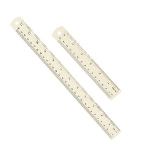 Unique Bargains Aluminum Alloy Rulers with Centimeters Millimeters Inches and Conversion Table - 1 of 4