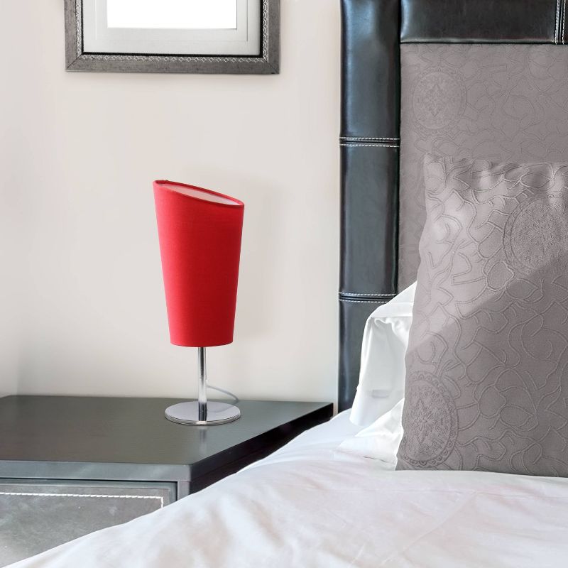  Mini Table Lamp with Angled Fabric Shade - Simple Designs, 4 of 8