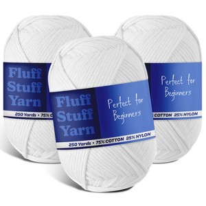 Hearth & Harbor Soft Yarn for Crocheting - Crochet & Knitting Yarn, 250 Yards Amigurumi Yarn, Cotton-Nylon Blend, Worsted Weight Yarn 4 - 1 of 4