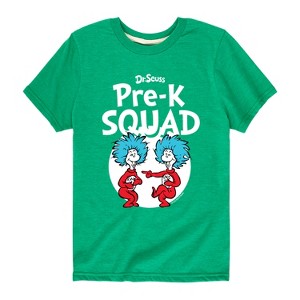Boys' - Dr. Seuss - Pre-K Squad  Thing 1 and Thing 2 Short Sleeve Graphic T-Shirt - 1 of 4