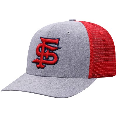 NCAA Fresno State Bulldogs Men's Gray Chambray with Hard Mesh Snapback Hat