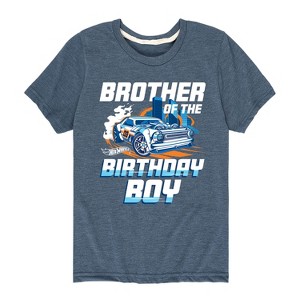 Boys' - Hot Wheels - Brother Of Birthday Boy Short Sleeve Graphic T-Shirt - 1 of 3