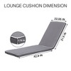 PAGED Removable Outdoor Lounge Chair Cushion,74 in x 22 in,Breathable and UV Resistant,Fade Resistant Patio Cushion - 3 of 4