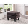 Passion Furniture Newbury Faux Leather Upholstered Ottoman - 3 of 4