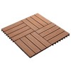 vidaXL 11 pcs Decking Tiles Deep Embossed WPC 11.8"x11.8" 1 sqm Light Brown - 2 of 4
