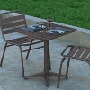 Emma and Oliver 23.5'' Square Aluminum Indoor-Outdoor Table with Base - 4 of 4