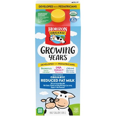 Horizon Organic Growing Years 2% Milk with DHA Omega-3 - 0.5gal