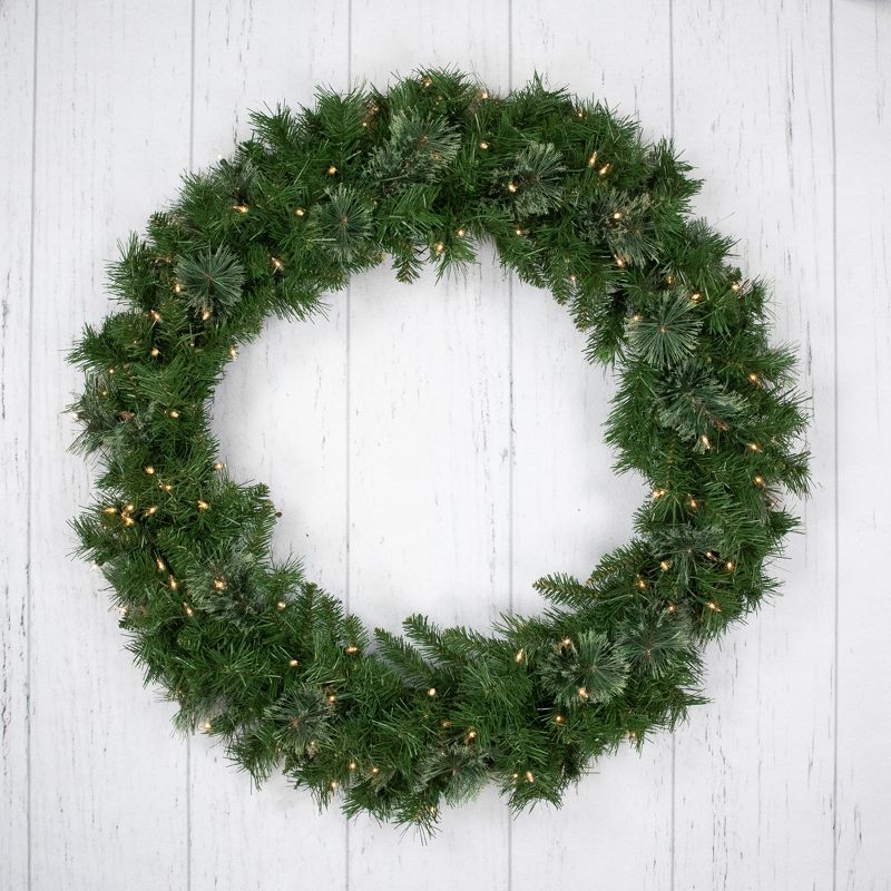 Northlight 36" Prelit Mixed Cashmere Pine Artificial Christmas Wreath - Clear Lights, 3 of 8