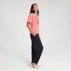 Women's Ruffled Neck Tie-Front Blouse - A New Day™ - 3 of 4