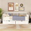 NicBex Twin Size Daybed Modern Wooden Bed Frame with 2 Storage Drawers and Guardrails for Bedroom, Living Room, No Box Spring Required - 2 of 4
