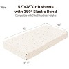 LISM 52"x28" Crib Sheets for Standard Crib Mattress set of 2 - 3 of 4