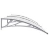 vidaXL Door Canopy Gray 78.7"x39.4" PC - 4 of 4
